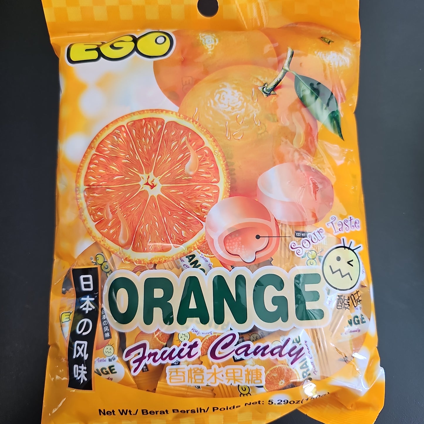 Ego Orange Fruit Candies With Sour Filling