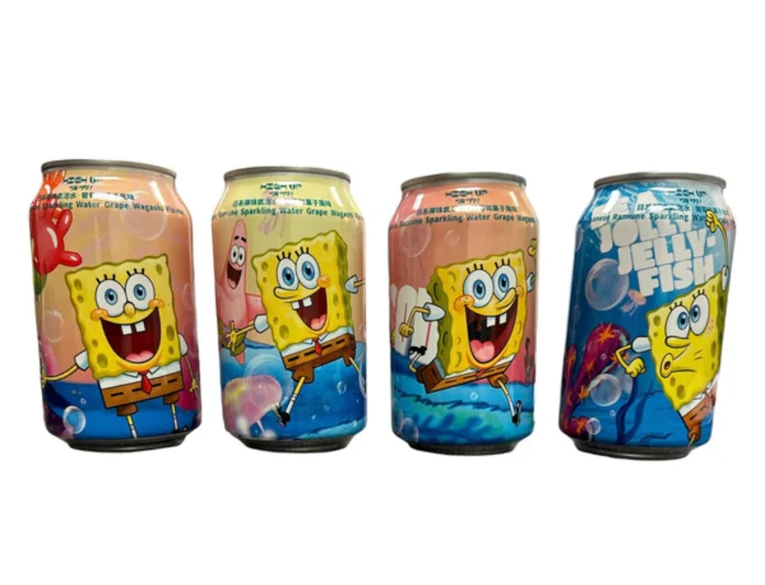 Sponge Bob Japanese Ramune Sparkling water (Grape wagashi) 4pk