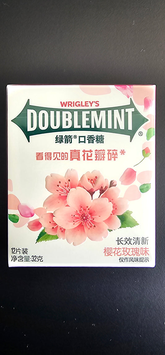 Doublemint Cherry Blossom Rose Chewing Gum